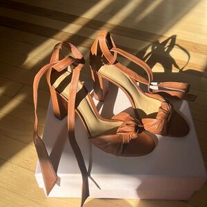 ALEXANDRE BIRMAN Suede Bow Accents D'Orsay Pumps